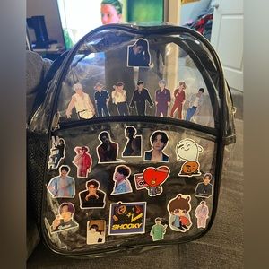 BTS clear backpack